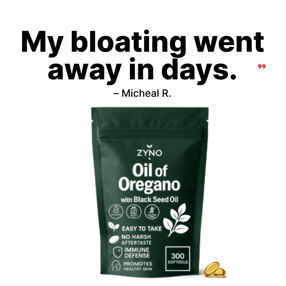 Zyno Oil Of Oregano WIth Black Seed Oil Softgels